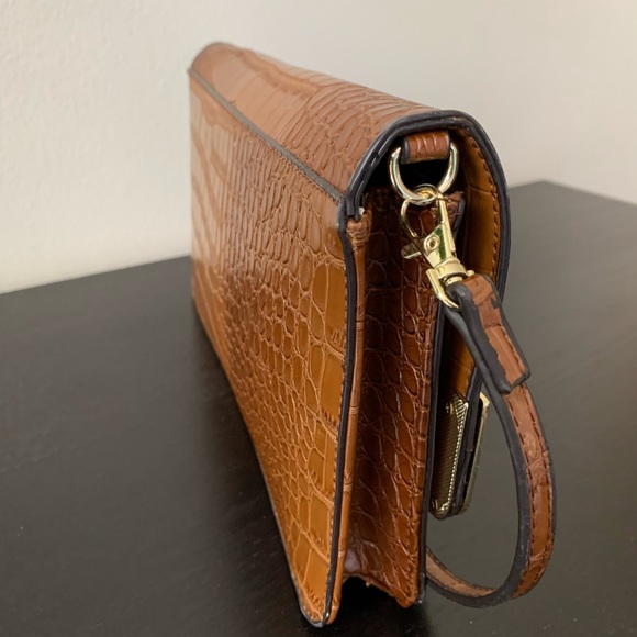 Anne Klein brown leather shoulder bag - Picture 3 of 5